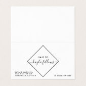 Schwarz-Weiß-Karton-Karten Visitenkarten (Außenseite Aufgefaltet)