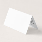 Schwarz-Weiß-Karton-Karten Visitenkarten (Rückseite)