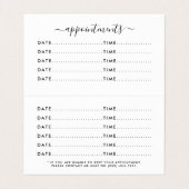 Schwarz-Weiß-Karton-Karten Visitenkarten (Innenseite Aufgefaltet)