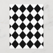 Schwarz-Weiß-Karton-Karton Postkarte (Vorderseite)