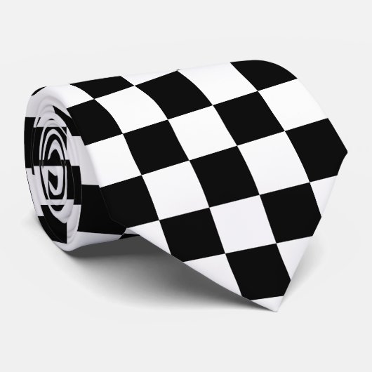 Schwarz-Weiß-Karton Krawatte (Gerollt)