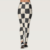 Schwarz-Weiß-Karton Leggings (Rückseite)