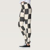 Schwarz-Weiß-Karton Leggings (Links)