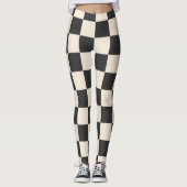 Schwarz-Weiß-Karton Leggings (Vorderseite)