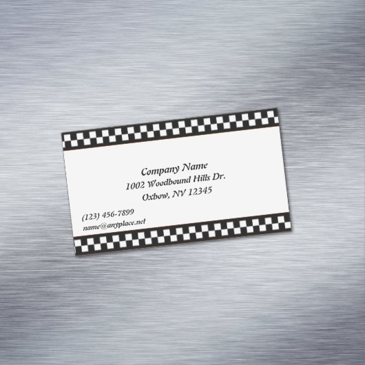 Schwarz-Weiß-Karton-Magnetkarte Magnetische Visitenkarte (Beispiel)