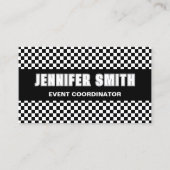 Schwarz-Weiß-Karton Minimalistisch Visitenkarte (Vorderseite)