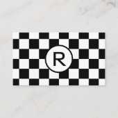 Schwarz-Weiß-Karton-Muster, benutzerdefinierte Mon Visitenkarte (Vorderseite)