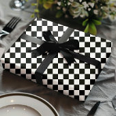 Schwarz-Weiß-Karton-Muster Geschenkpapier