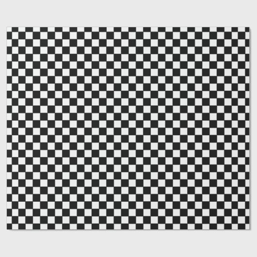 Schwarz-Weiß-Karton-Muster Geschenkpapier (Flach)