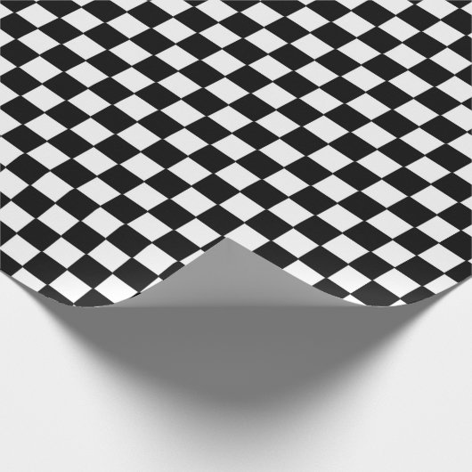 Schwarz-Weiß-Karton-Muster Geschenkpapier (Ecke)