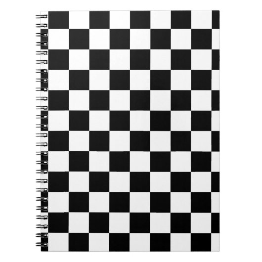 Schwarz-Weiß-Karton-Muster Notizblock (Vorderseite)