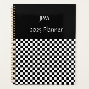 Schwarz-Weiß-Karton-Muster Planer