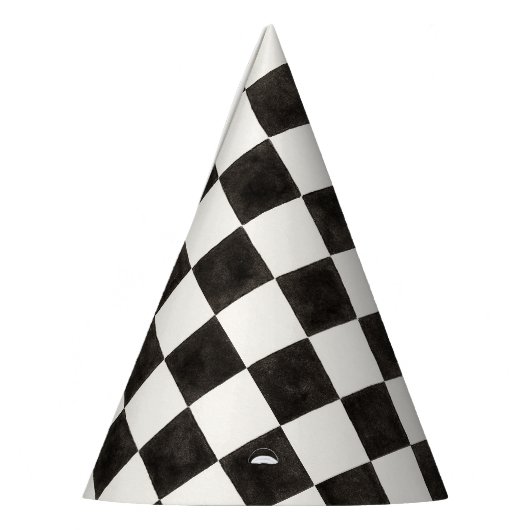 Schwarz-Weiß-Karton Partyhütchen (Links)