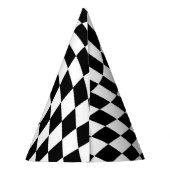 Schwarz-Weiß-Karton Partyhütchen (Rückseite)