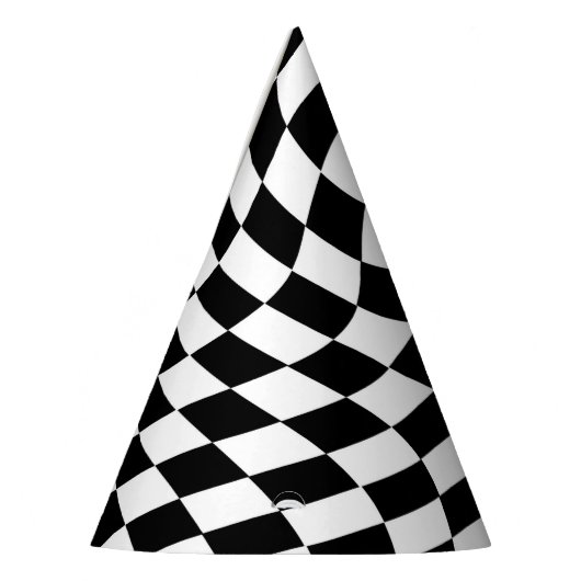 Schwarz-Weiß-Karton Partyhütchen (Links)