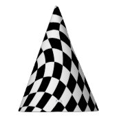 Schwarz-Weiß-Karton Partyhütchen (Rechts)