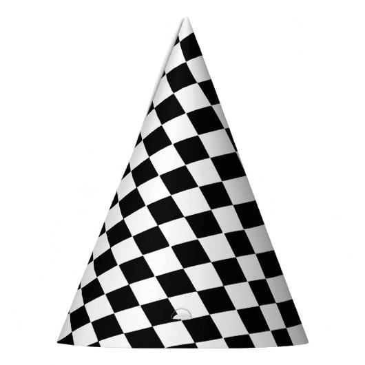 Schwarz-Weiß-Karton Partyhütchen (Links)