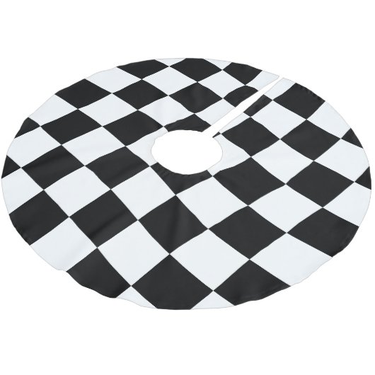 Schwarz-Weiß-Karton Polyester Weihnachtsbaumdecke (Schrägansicht)