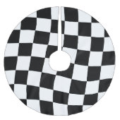 Schwarz-Weiß-Karton Polyester Weihnachtsbaumdecke (Vorderseite)