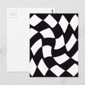 Schwarz-Weiß-Karton Postkarte (Vorne/Hinten)