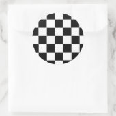 Schwarz-Weiß-Karton Runder Aufkleber (Tasche)