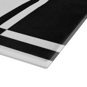 Schwarz-Weiß-Karton Schneidebrett (Ecke)