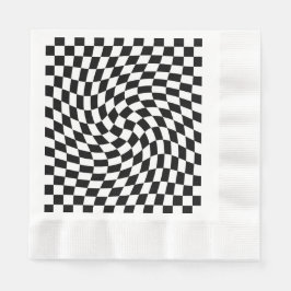 Schwarz-Weiß-Karton Serviette