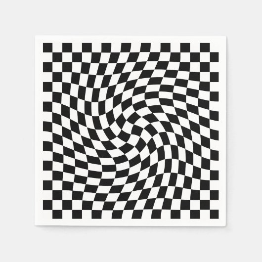 Schwarz-Weiß-Karton Serviette (Vorderseite)