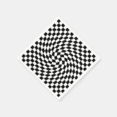 Schwarz-Weiß-Karton Serviette (Ecke)