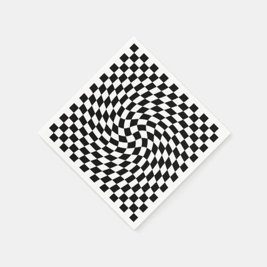 Schwarz-Weiß-Karton Serviette (Ecke)