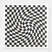 Schwarz-Weiß-Karton Serviette (Vorderseite)