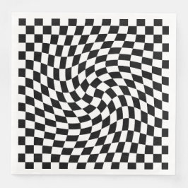 Schwarz-Weiß-Karton Serviette