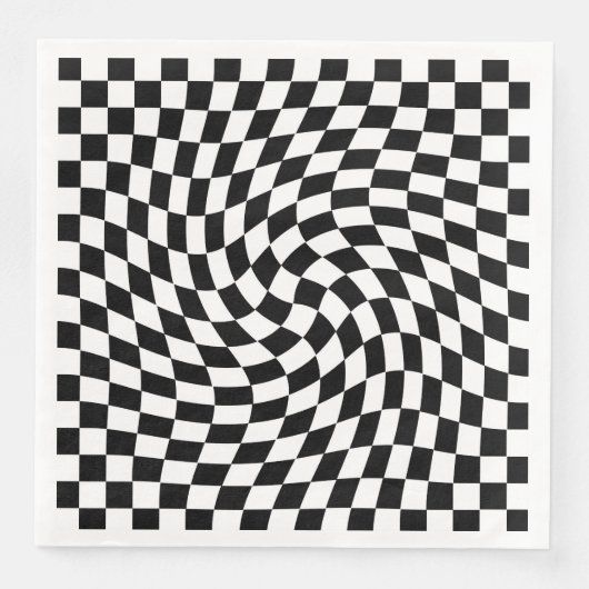 Schwarz-Weiß-Karton Serviette (Vorderseite)