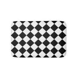 Schwarz-Weiß-Karton-Sichtflaggendesign Badematte