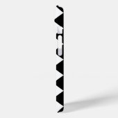 Schwarz-Weiß-Karton-Sichtflaggendesign Case-Mate iPhone Hülle (Rückseite / Links)