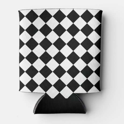 Schwarz-Weiß-Karton-Sichtflaggendesign Dosenkühler (Vorderseite)