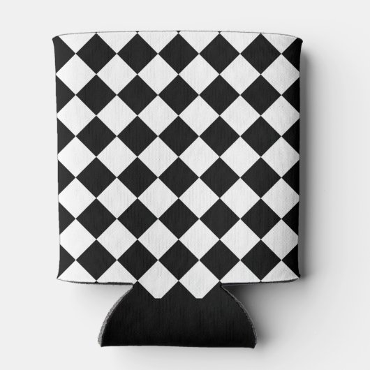 Schwarz-Weiß-Karton-Sichtflaggendesign Dosenkühler (Rückseite)