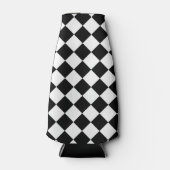 Schwarz-Weiß-Karton-Sichtflaggendesign Flaschenkühler (Vorderseite)
