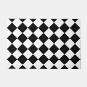 Schwarz-Weiß-Karton-Sichtflaggendesign Fußmatte (Vorderseite)