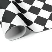 Schwarz-Weiß-Karton-Sichtflaggendesign Geschenkpapier (Rolleneckpunkt)