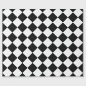 Schwarz-Weiß-Karton-Sichtflaggendesign Geschenkpapier (Flach)