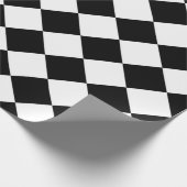 Schwarz-Weiß-Karton-Sichtflaggendesign Geschenkpapier (Ecke)