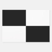 Schwarz-Weiß-Karton-Sichtflaggendesign Geschenkpapier Set (Vorderseite 3)