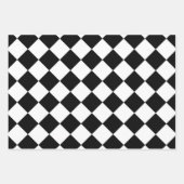 Schwarz-Weiß-Karton-Sichtflaggendesign Geschenkpapier Set (Vorderseite 2)