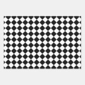 Schwarz-Weiß-Karton-Sichtflaggendesign Geschenkpapier Set (Vorderseite)