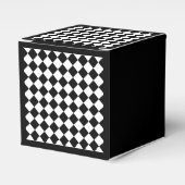 Schwarz-Weiß-Karton-Sichtflaggendesign Geschenkschachtel (Vorderseite)