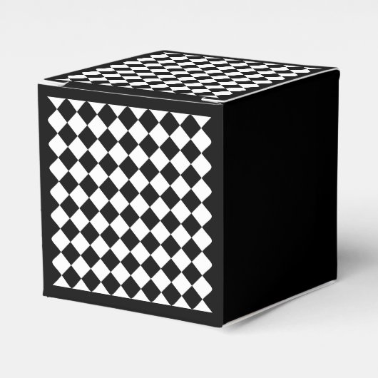 Schwarz-Weiß-Karton-Sichtflaggendesign Geschenkschachtel (Vorderseite)