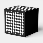 Schwarz-Weiß-Karton-Sichtflaggendesign Geschenkschachtel (Rückseite)