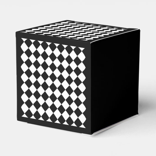 Schwarz-Weiß-Karton-Sichtflaggendesign Geschenkschachtel (Rückseite)