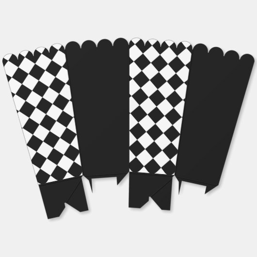 Schwarz-Weiß-Karton-Sichtflaggendesign Geschenkschachtel (Ungeklappt)